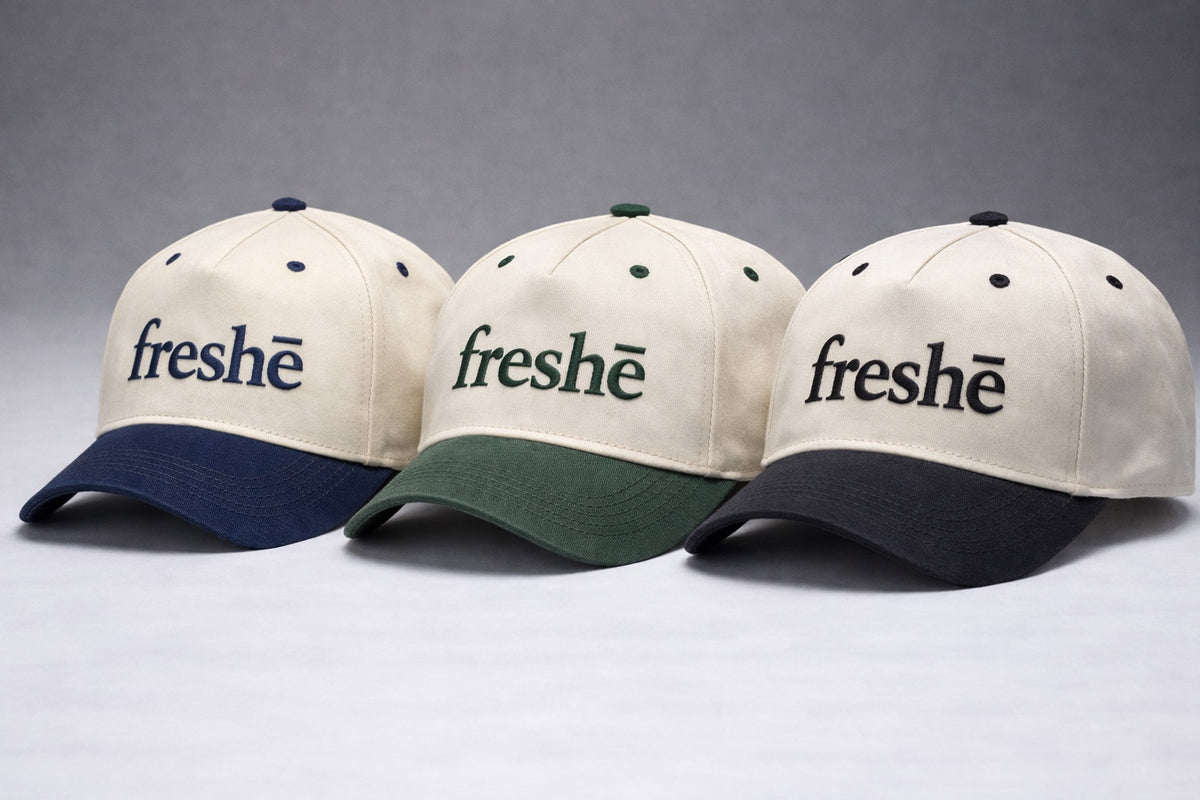 Freshē two-tone cap collection